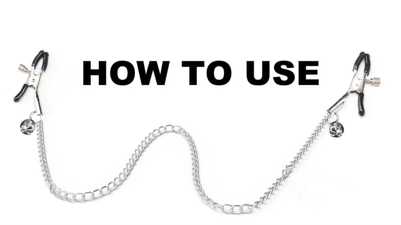 Adjustable Metal Nipple Clamps BDSM Nipple Toys with 4 Replacement Rubber Sleeves