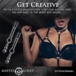 Adjustable Triple Bead Nipple Clamp Set Tweezer-Style Clamps with Soft Vinyl Tips & Weighted Beads - Image 5