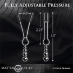 Adjustable Triple Bead Nipple Clamp Set Tweezer-Style Clamps with Soft Vinyl Tips & Weighted Beads - Image 7