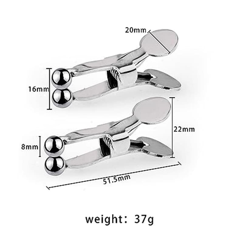 Adjustable Weight Metal Nipple Clamps Nipple Clip Clamps with Stainless Steel Spring Clip 2 Adjustable Weight Metal Nipple Clamps Nipple Clip Clamps with Stainless Steel Spring Clip