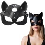 Adjustable Women's Sexy Masks Leather Cat Women Mask Cat Face Mask SM Fun Game - Image 6