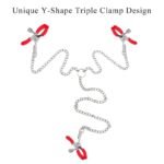BDSM Adjustable Breast Nipple Clamps with 3 Head Nipple Clips for Adult Play Sexy Clitoral Clamps Chain - Image 4