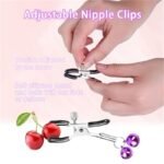 BDSM Adjustable Metal Nipple Clamps with Bell Nipple Clips BDSM Toys for Sensory Play & Teasing - Image 4