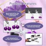 BDSM Adjustable Metal Nipple Clamps with Bell Nipple Clips BDSM Toys for Sensory Play & Teasing - Image 5