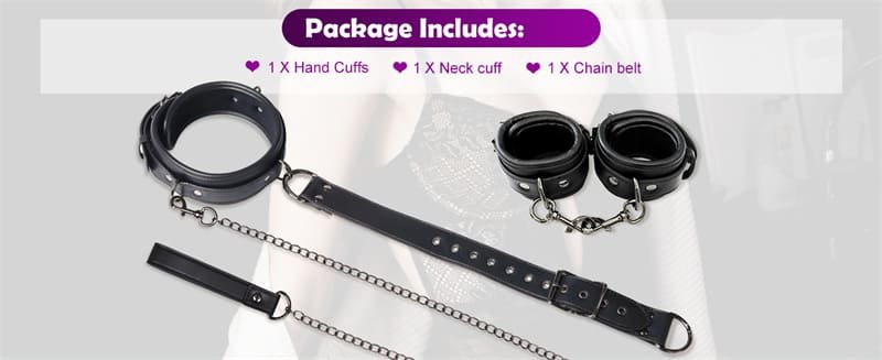 BDSM Bondage Neck to Wrist Restraints Kit Sex Restraints Set SM Sexy Slave Beginner Role Play Toy 4 BDSM Bondage Neck to Wrist Restraints Kit Sex Restraints Set SM Sexy Slave Beginner Role Play Toy