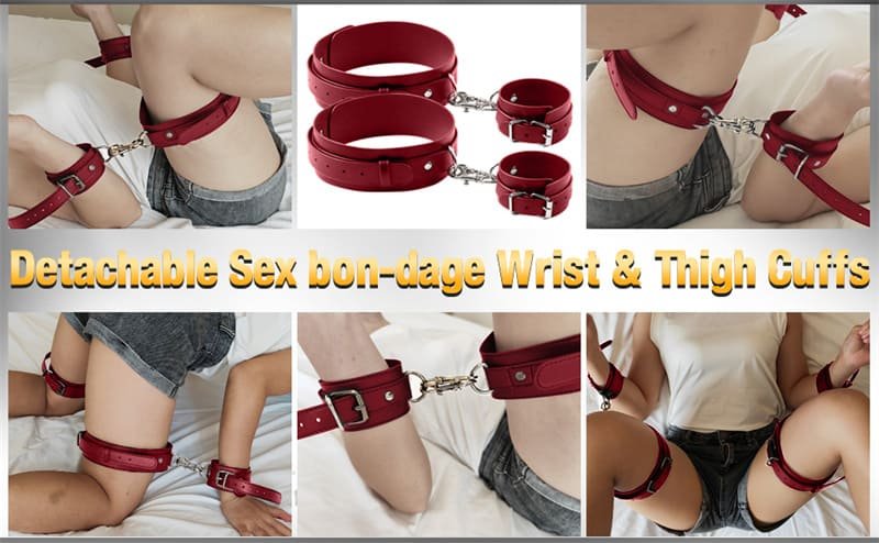 BDSM Sex Bondage Thigh Cuffs & Breast Restraints Wrist Bondage Gear Accessories for Couples Kinky
