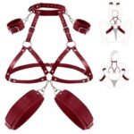 BDSM Sex Bondage Thigh Cuffs & Breast Restraints Wrist Bondage Gear Accessories for Couples Kinky