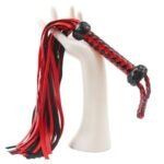 BDSM Sex Whips 23 inch Red & Black Faux Leather BDSM Whip for Women Adult Couples - Image 3