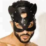Bunny Fox Cat Woman Leather Sexy Masks Costume Sexy PU Leather Mask for Party Cosplay - Image 3