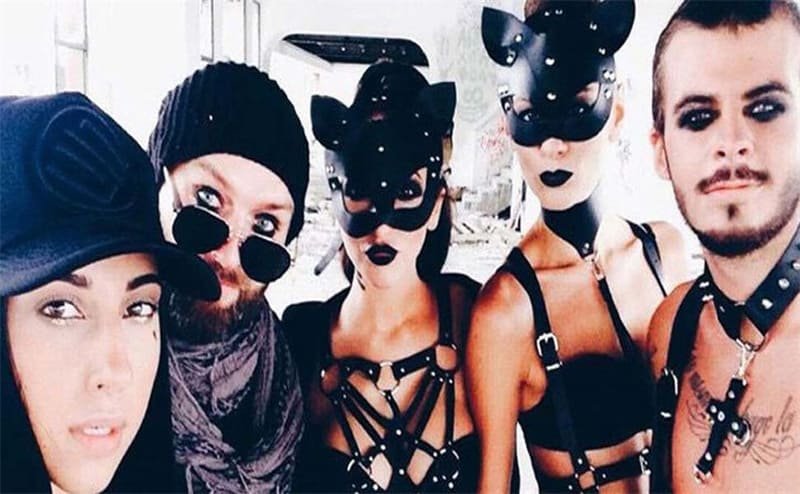 Bunny Fox Cat Woman Leather Sexy Masks Costume Sexy PU Leather Mask for Party Cosplay