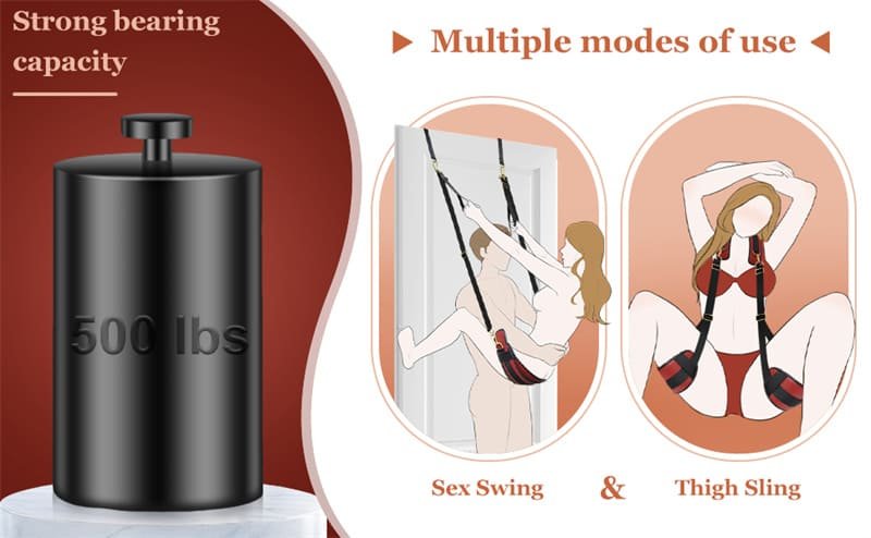 Door Sex Swing BDSM Bondage Thigh Restraints with Adjustable Sex Straps Hardware Buckle Leather 5 Door Sex Swing BDSM Bondage Thigh Restraints with Adjustable Sex Straps Hardware Buckle Leather