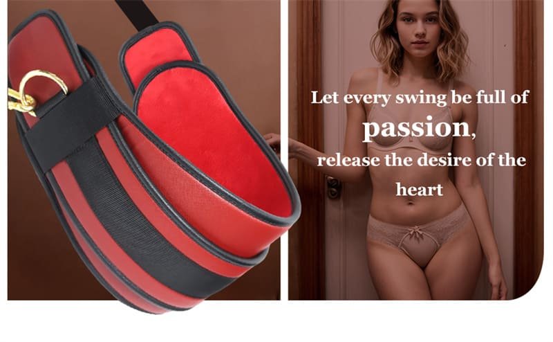 Door Sex Swing BDSM Bondage Thigh Restraints with Adjustable Sex Straps Hardware Buckle Leather