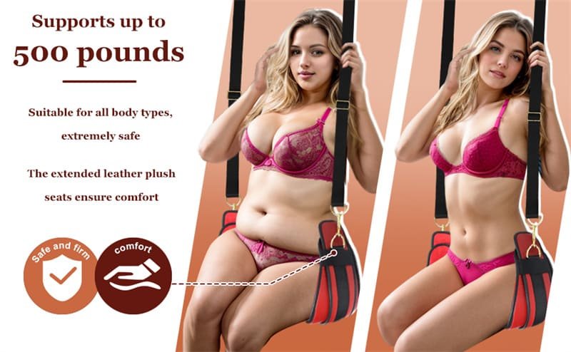 Door Sex Swing BDSM Bondage Thigh Restraints with Adjustable Sex Straps Hardware Buckle Leather