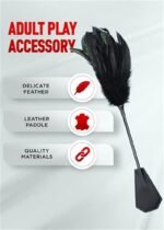 Feather Tickler Kit with Crop Satin Blindfold Mask French Tickler Whip Feather Tickle Teaser Stick - Image 7