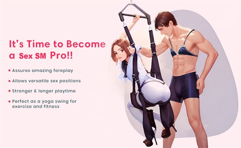 Hotsvibe 360° Degree Spinning Ceiling Indoor Sex Swing with Premium Paint Stand Sex Swivel Sling Set