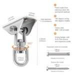 Hotsvibe 360° Degree Spinning Ceiling Indoor Sex Swing with Premium Paint Stand Sex Swivel Sling Set - Image 4