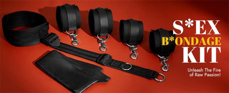 Hotsvibe BDSM Bondage Kit Neck to Wrist Behind Back Collar Restraints for Couples Sex SM Play