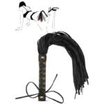 Hotsvibe BDSM Whips Adult Sex Spanking Whip 18 inch Sex Fetish Toy for Couples Soft Faux Leather