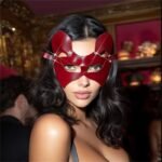 Hotsvibe Leather Cat Sexy Mask Black Halloween Masquerade Masks for Party Halloween Cosplay - Image 4