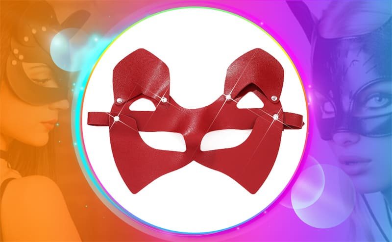 Hotsvibe Leather Cat Sexy Mask Black Halloween Masquerade Masks for Party Halloween Cosplay