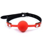 Hotsvibe Leather Restraints Ball Mouth Plug BDSM Restraints Toys Silicone Bondage Ball Gag for Sex - Image 11