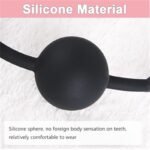 Hotsvibe Leather Restraints Ball Mouth Plug BDSM Restraints Toys Silicone Bondage Ball Gag for Sex - Image 3