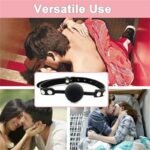 Hotsvibe Leather Restraints Ball Mouth Plug BDSM Restraints Toys Silicone Bondage Ball Gag for Sex - Image 6