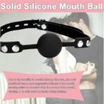Hotsvibe Leather Restraints Ball Mouth Plug BDSM Restraints Toys Silicone Bondage Ball Gag for Sex - Image 8