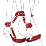 Hotsvibe Sex Bondage BDSM Kit Restraints 6PCS Sets Adult SM Games Sex Toys - Red
