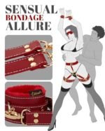 Hotsvibe Sex Bondage BDSM Kit Restraints 6PCS Sets Adult SM Games Sex Toys - Red - Image 2