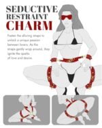 Hotsvibe Sex Bondage BDSM Kit Restraints 6PCS Sets Adult SM Games Sex Toys - Red - Image 3