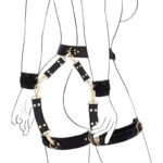 Hotsvibe Sex Bondage BDSM Kit Restraints Adult SM 6PCS Sets Sex Toys for Couples- Black