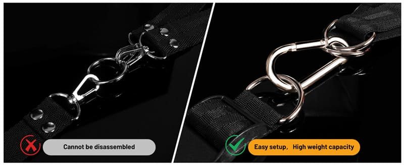 Leopard Print Door Sex Swing BDSM Bondage Slave Set Adjustable Shoulder Strap