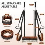 Leopard Print Door Sex Swing BDSM Bondage Slave Set Adjustable Shoulder Strap - Image 5