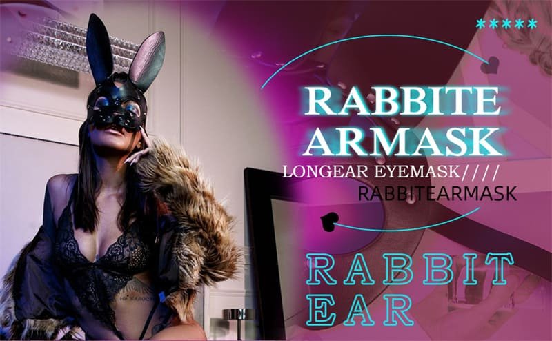 Masquerade Mask Leather Rabbit Masks for Night Club Cocktail Cosplay Bunny Masks