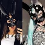 Masquerade Mask Leather Rabbit Masks for Night Club Cocktail Cosplay Bunny Masks - Image 2