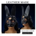 Masquerade Mask Leather Rabbit Masks for Night Club Cocktail Cosplay Bunny Masks - Image 4