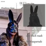 Masquerade Mask Leather Rabbit Masks for Night Club Cocktail Cosplay Bunny Masks - Image 5