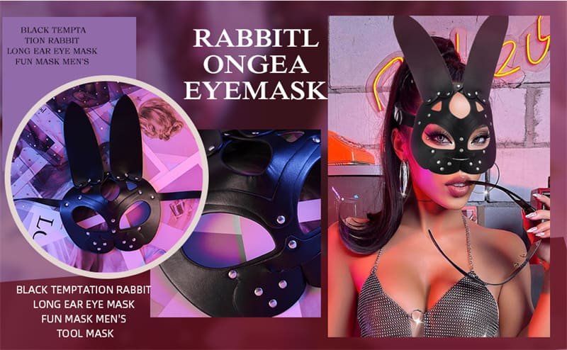 Masquerade Mask Leather Rabbit Masks for Night Club Cocktail Cosplay Bunny Masks