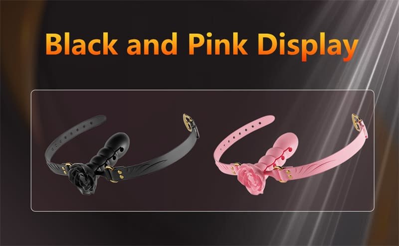 Rose Shape Ball Gag Multi-Section Adjustable Open Mouth Gag Bondage Gear Silicone Gag