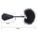 SM Leather Whip, Feather Tickler Paddle and Blindfold Sex Toy for Couples BDSM Bondage Set - Image 2