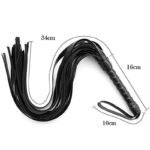 SM Leather Whip, Feather Tickler Paddle and Blindfold Sex Toy for Couples BDSM Bondage Set - Image 4