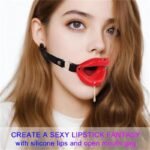 Silicone Lips Ball Gag for Bed Sex Play Sexy Open Mounth Gag, O Ring BDSM Sex Bondage Gags & Muzzles - Image 4