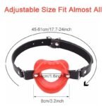 Silicone Lips Ball Gag for Bed Sex Play Sexy Open Mounth Gag, O Ring BDSM Sex Bondage Gags & Muzzles - Image 6