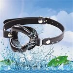 Silicone Open Mouth Gag Female Sex Toy Bondage Leather Strap Lips Ring Open Gag for Couples - Image 2