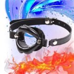Silicone Open Mouth Gag Female Sex Toy Bondage Leather Strap Lips Ring Open Gag for Couples - Image 3