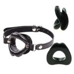 Silicone Open Mouth Gag Female Sex Toy Bondage Leather Strap Lips Ring Open Gag for Couples - Image 4