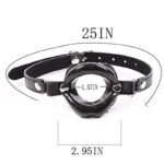 Silicone Open Mouth Gag Female Sex Toy Bondage Leather Strap Lips Ring Open Gag for Couples - Image 5