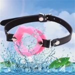Silicone Open Mouth Gag Female Sex Toy Bondage Leather Strap Lips Ring Open Gag for Couples - Image 8