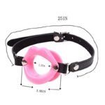 Silicone Open Mouth Gag Female Sex Toy Bondage Leather Strap Lips Ring Open Gag for Couples - Image 11